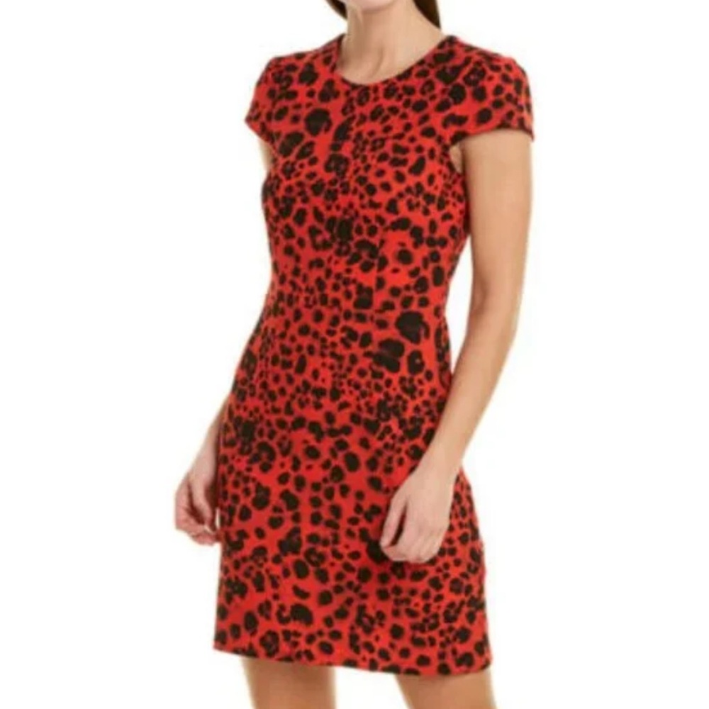 Betsey Johnson Red and Black Leopard Mini Dress